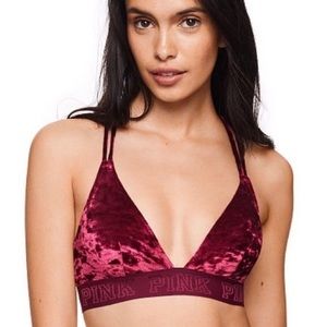 Victoria’s Secret PINK Cross Back Velvet Bralette